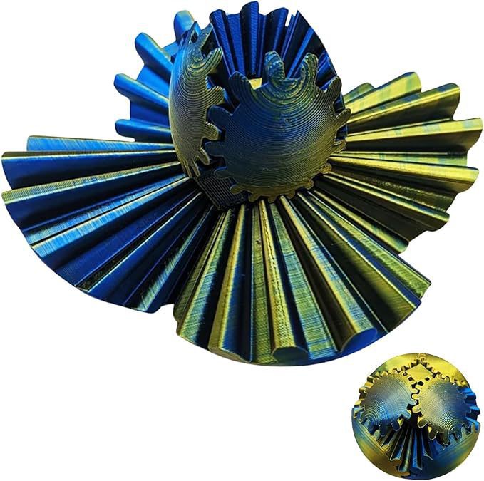 3D Printed Gear Ball Rotating Toy - Perfect Fidget and Stress Relief Desktop Decor