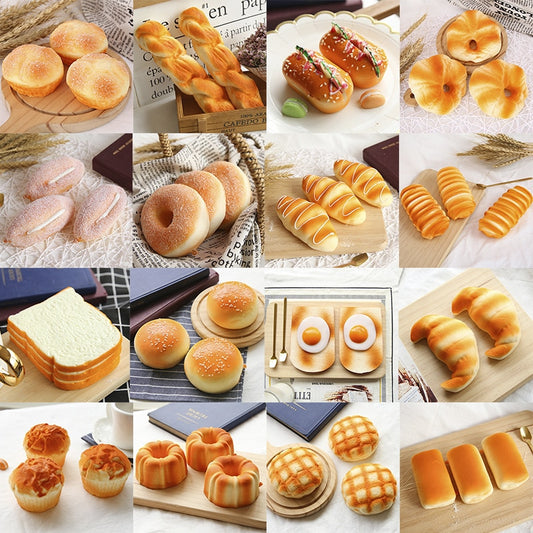 🥖 Squishy Food Simulation Bread, Toast, and Donuts - Stress Relief Toys 🥐