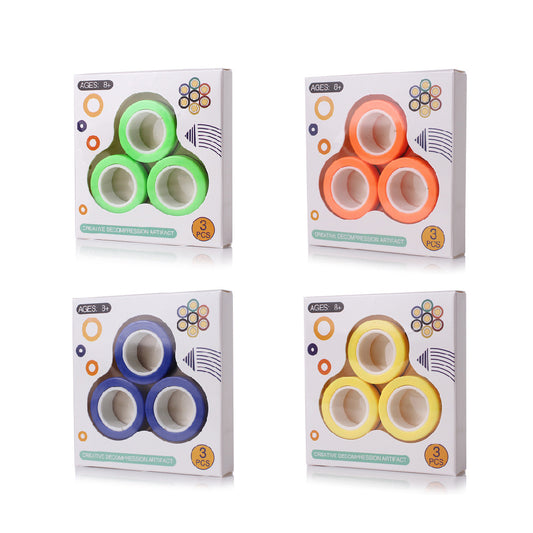Magnet Fidget Spinner Decompression Ring Toy - Stress Relief and Focus Aid