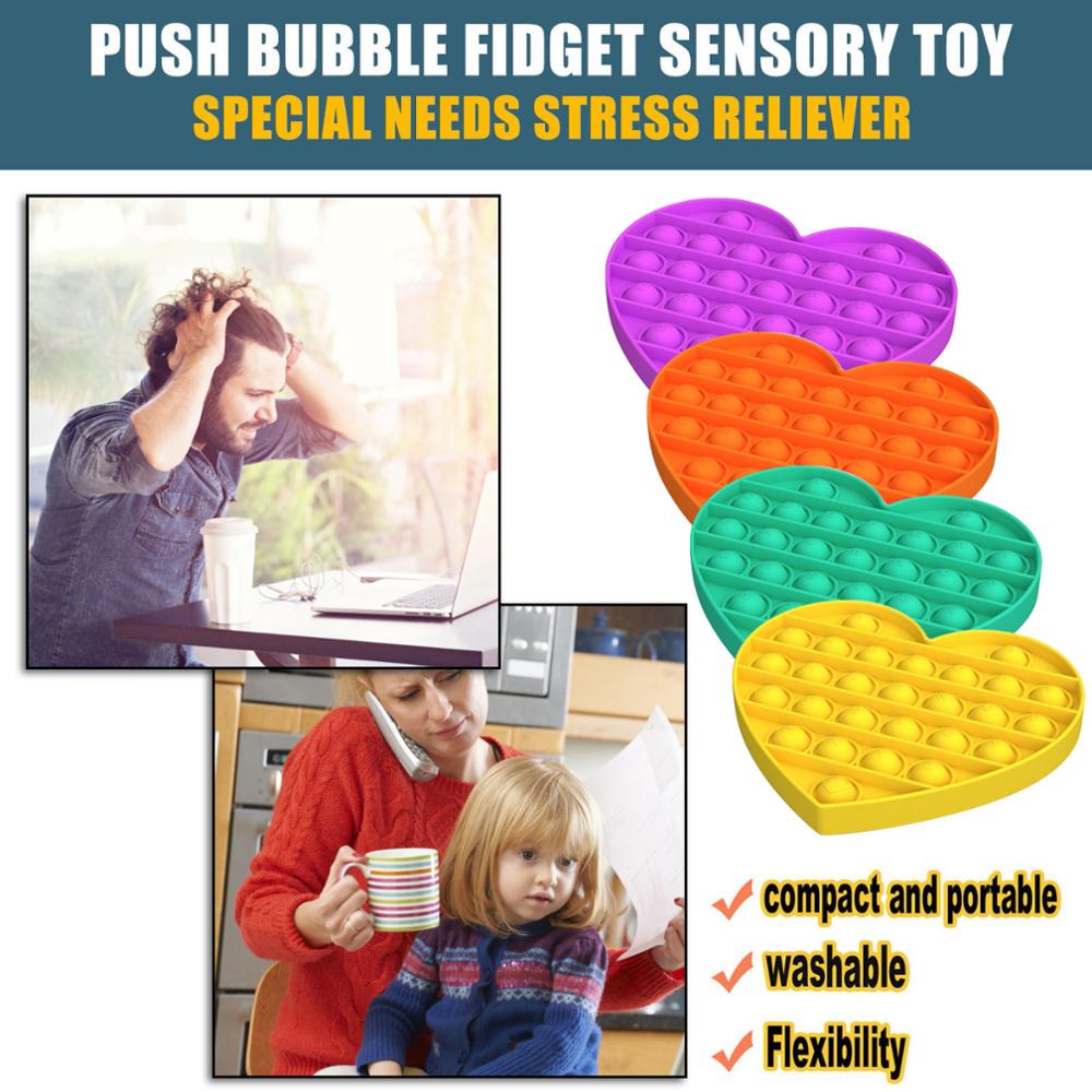 Push Pops Bubble Sensory Toy - Fidget Stress Reliever for Adults and Kids