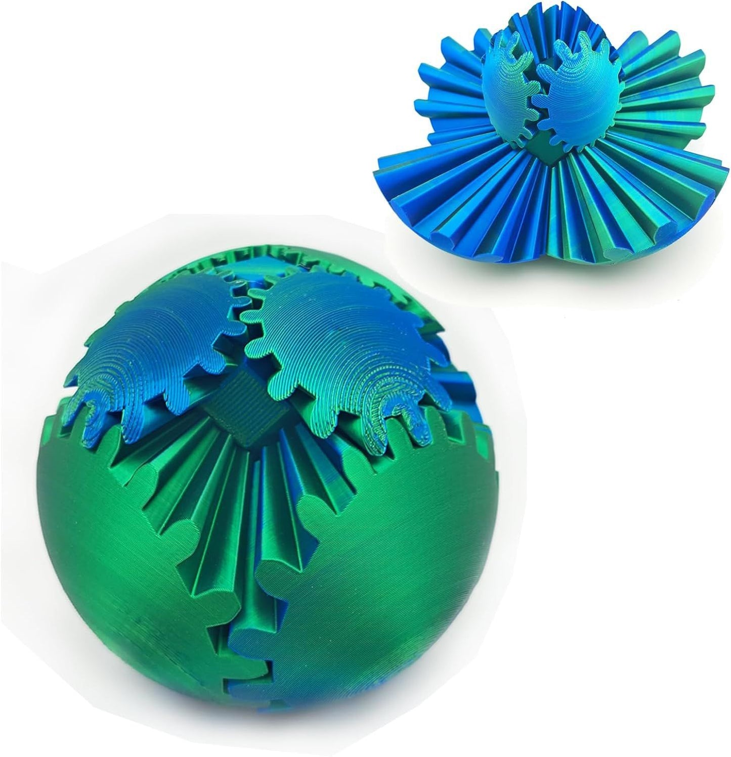 3D Printed Gear Ball Rotating Toy - Perfect Fidget and Stress Relief Desktop Decor