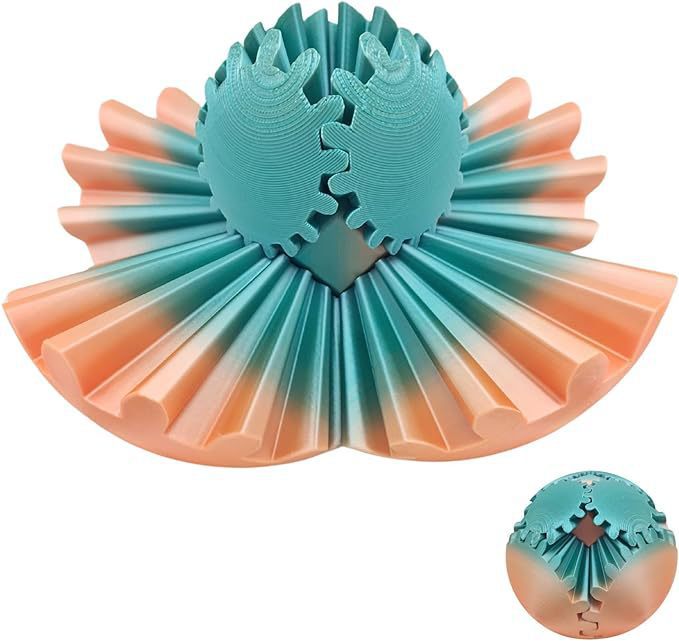 3D Printed Gear Ball Rotating Toy - Perfect Fidget and Stress Relief Desktop Decor