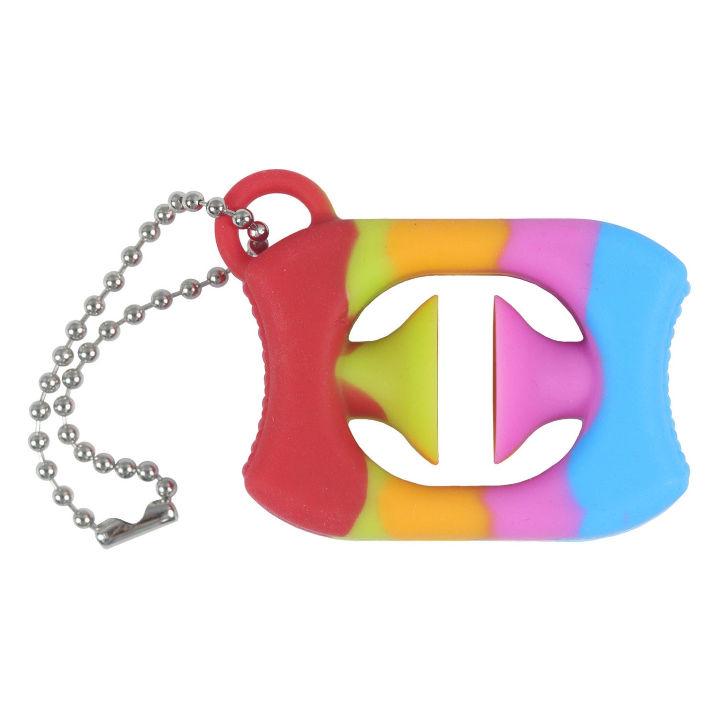 Decompression Toy Silicone Grip Ring with Suction Cup - Key Chain Finger Pressure Trainer