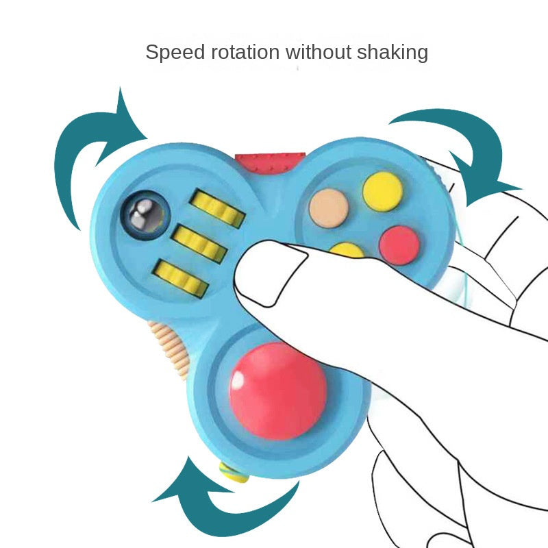 Fidget Pad Stress Relief Handheld Gyroscope Magic Cube Game Controller Finger Toy