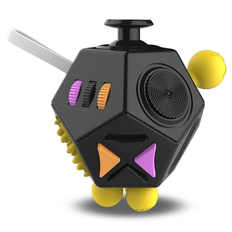 12-Sided EDC Hand Fidget Stress Relief Toy for Autism ADHD Anxiety