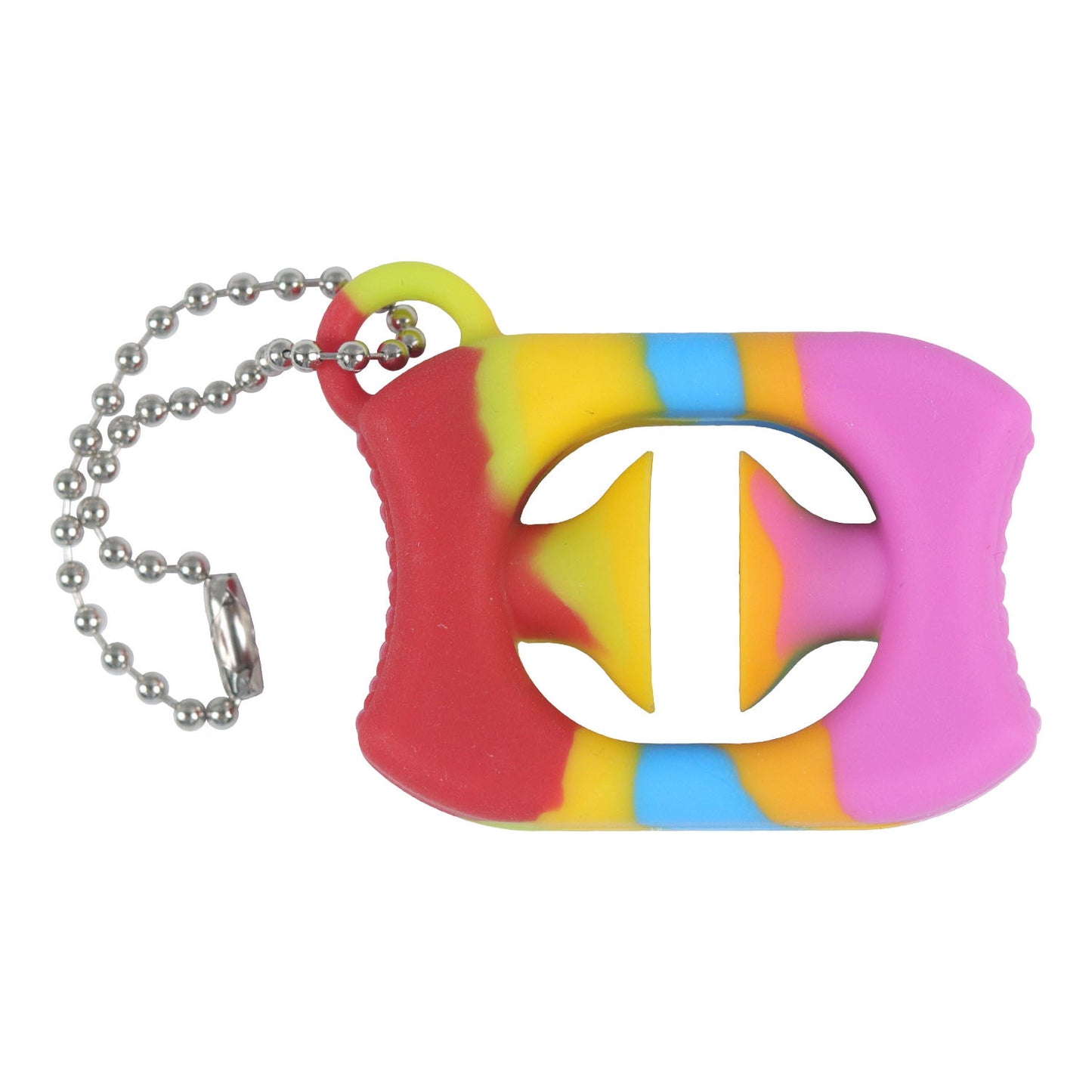Decompression Toy Silicone Grip Ring with Suction Cup - Key Chain Finger Pressure Trainer