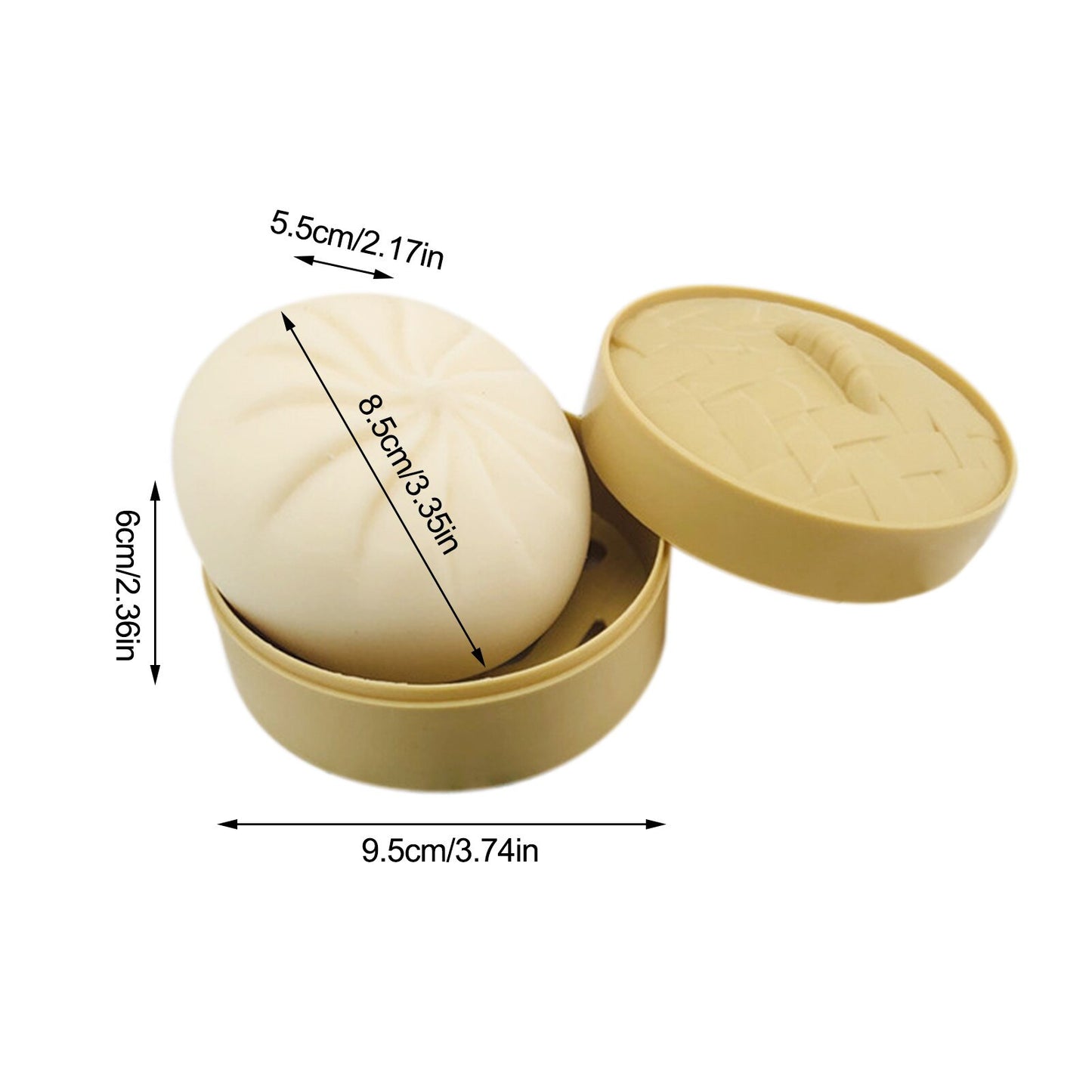 Stress Relief Toy Decompression Sensory Fidget Toy Set - Unzip Toy & Steamed Stuffed Bun