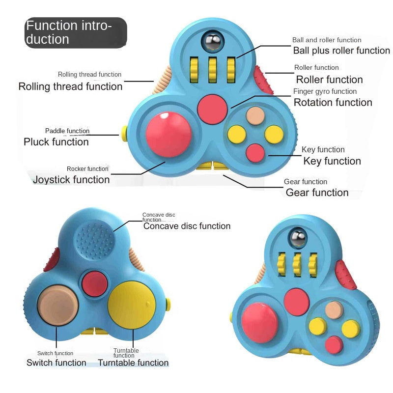 Fidget Pad Stress Relief Handheld Gyroscope Magic Cube Game Controller Finger Toy