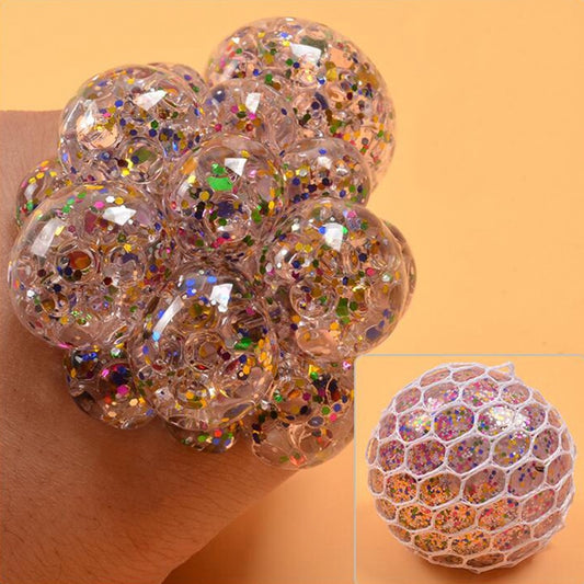 Colorful Grape Ball Antistress Toys - Squishy Squeeze Relief for Kids and Adults