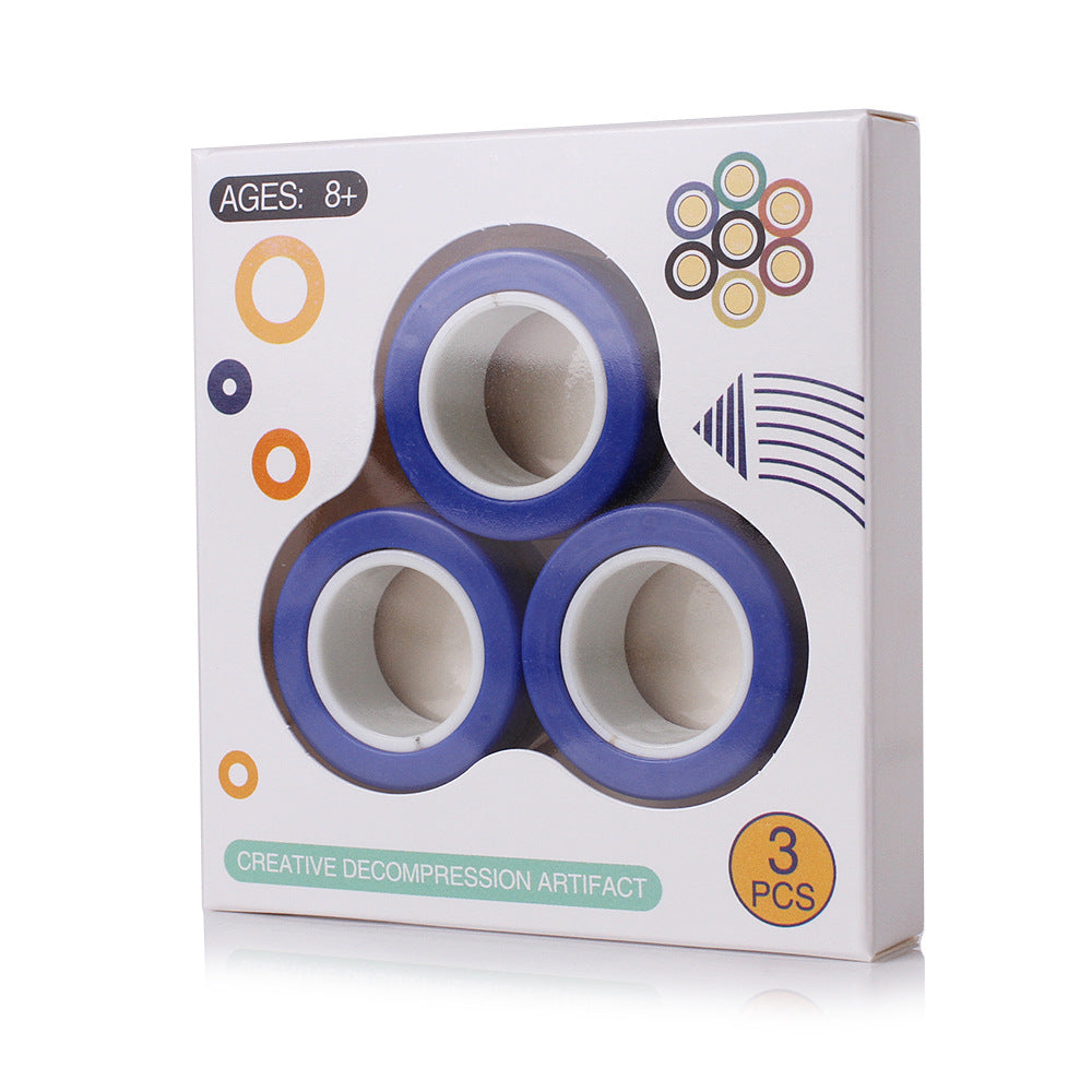 Magnet Fidget Spinner Decompression Ring Toy - Stress Relief and Focus Aid