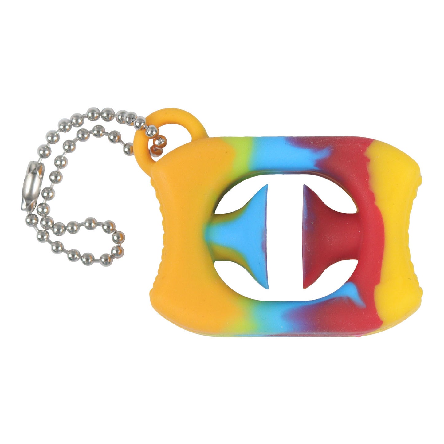 Decompression Toy Silicone Grip Ring with Suction Cup - Key Chain Finger Pressure Trainer