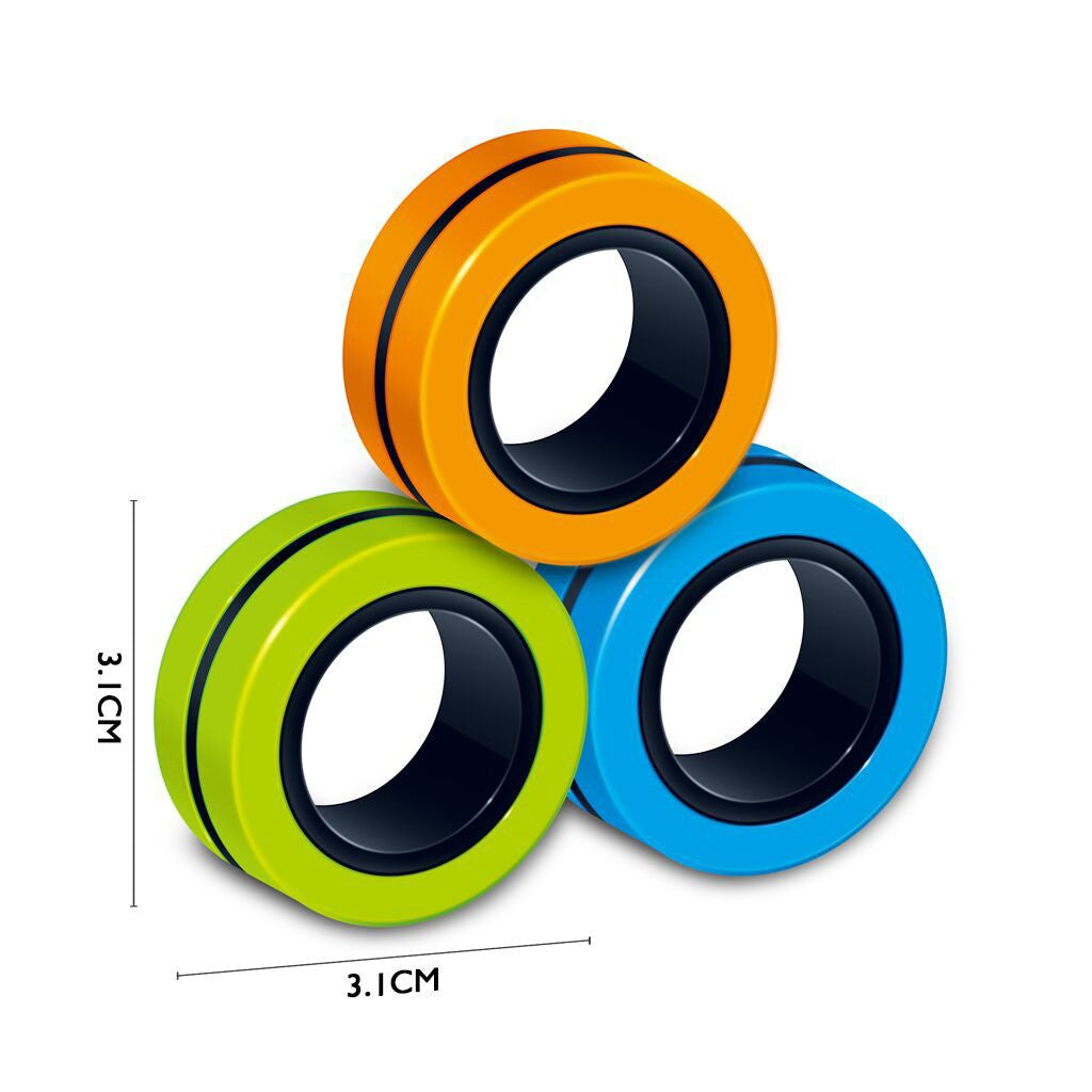 Magnet Fidget Spinner Decompression Ring Toy - Stress Relief and Focus Aid