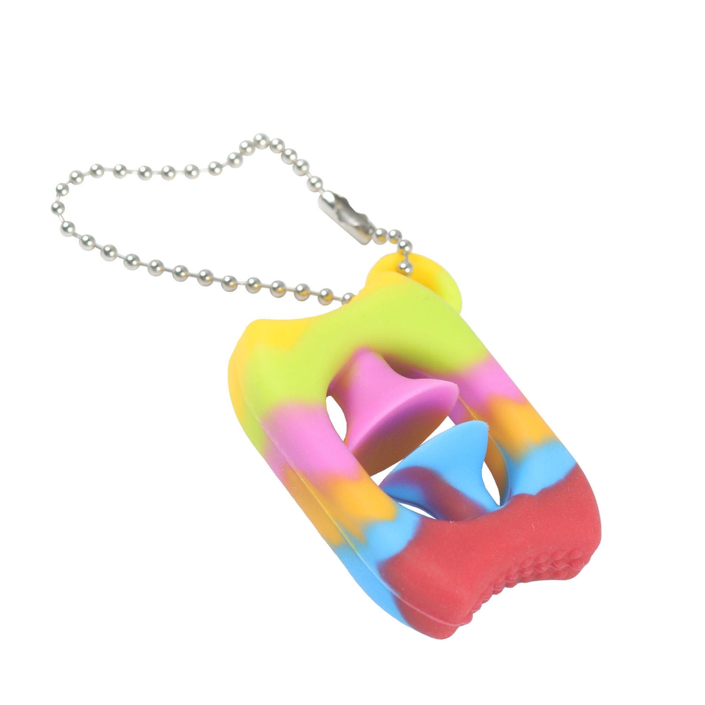 Decompression Toy Silicone Grip Ring with Suction Cup - Key Chain Finger Pressure Trainer