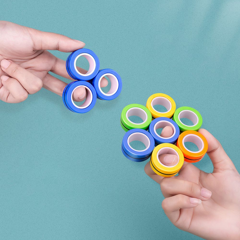 Magnet Fidget Spinner Decompression Ring Toy - Stress Relief and Focus Aid