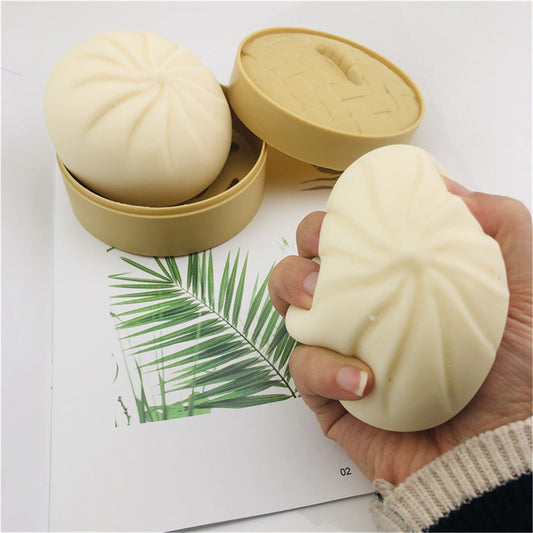Stress Relief Toy Decompression Sensory Fidget Toy Set - Unzip Toy & Steamed Stuffed Bun