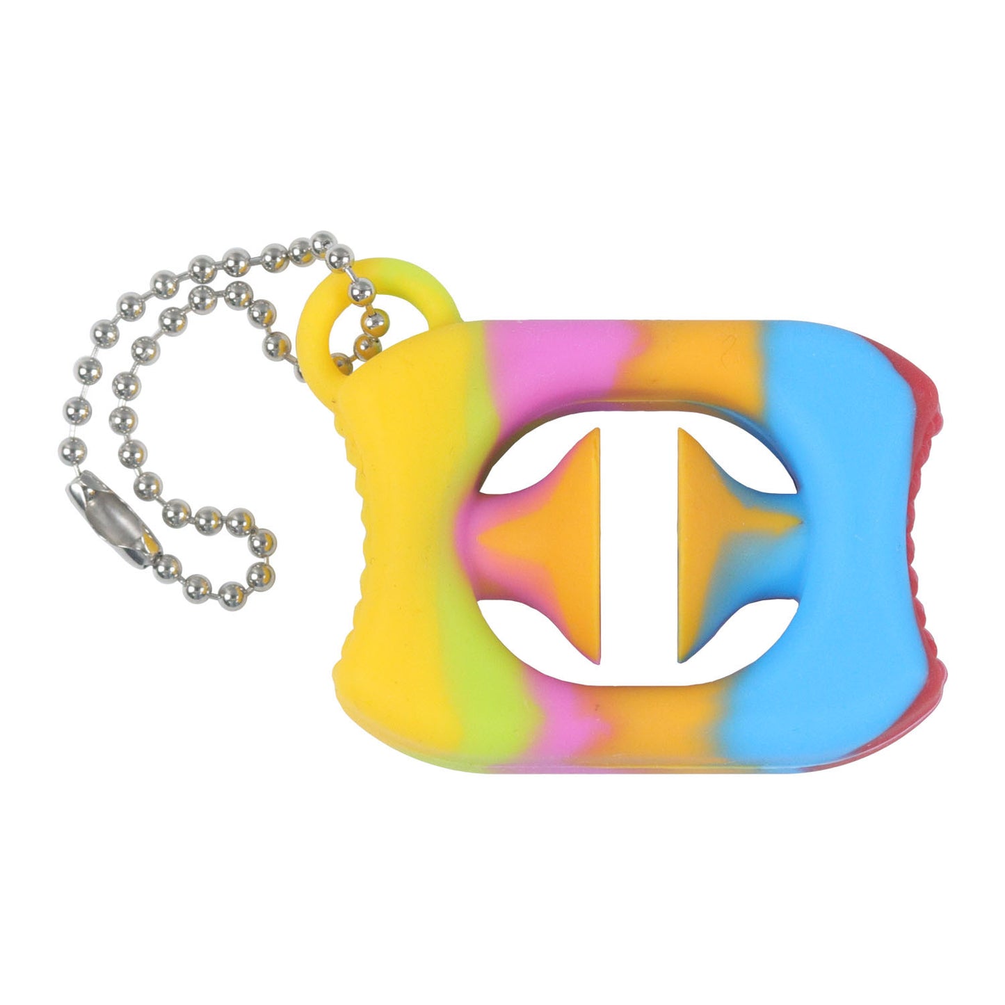 Decompression Toy Silicone Grip Ring with Suction Cup - Key Chain Finger Pressure Trainer