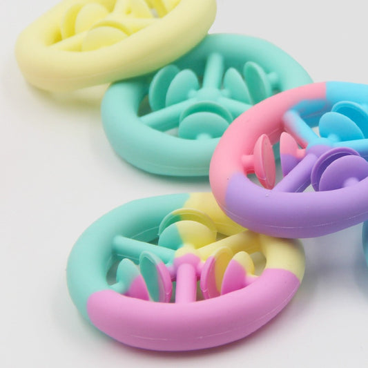 Squeezing Grip Ring Rehabilitation Training Decompression Suction Cup Toy - Silicone Grip