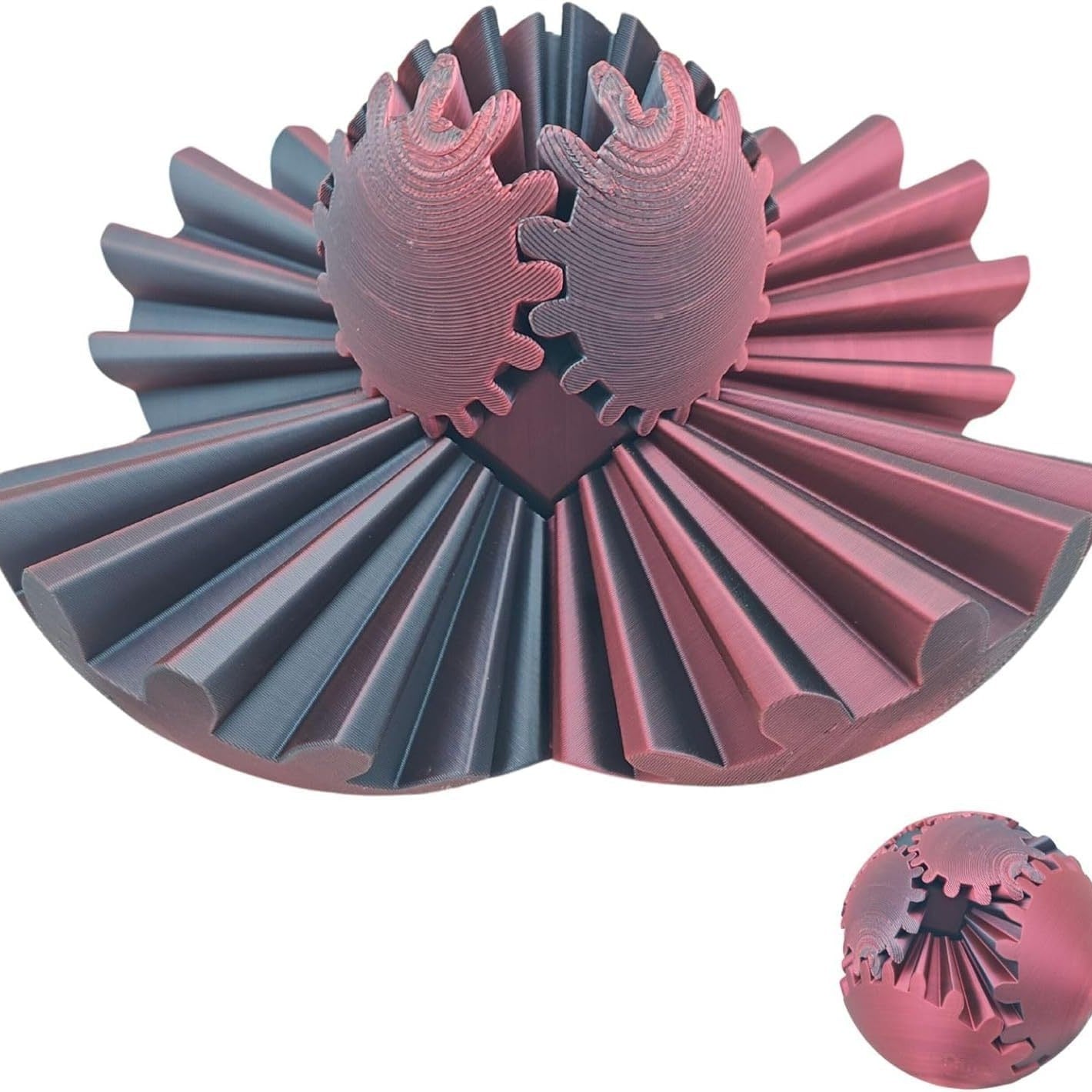 3D Printed Gear Ball Rotating Toy - Perfect Fidget and Stress Relief Desktop Decor