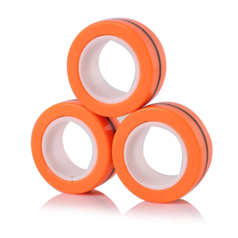 3pcs New Anti-Stress Magnetic Magic Rings Unzip Toys
