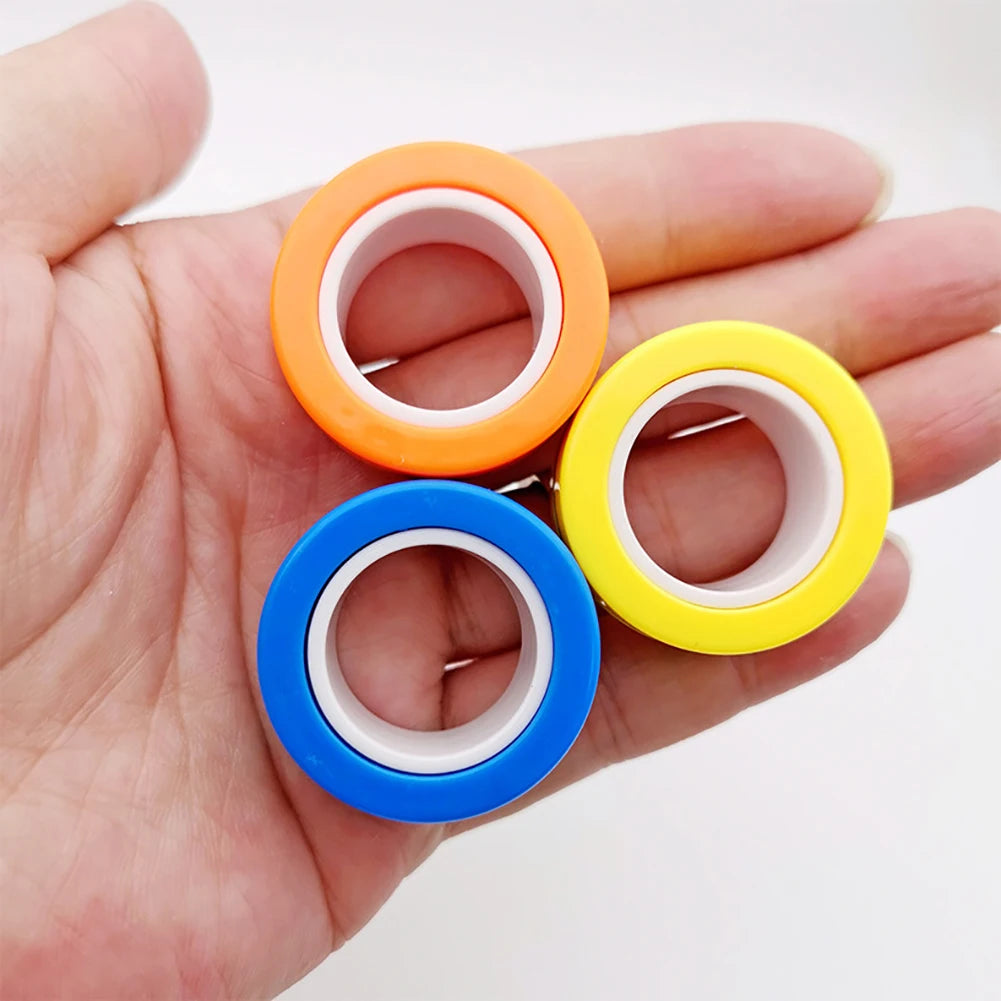 3pcs New Anti-Stress Magnetic Magic Rings Unzip Toys