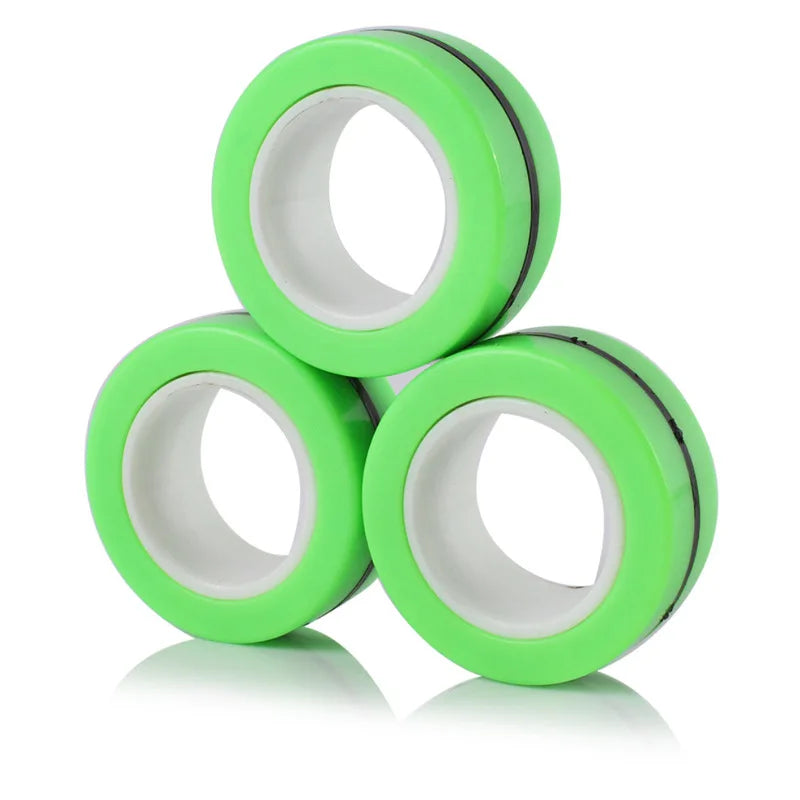 3pcs New Anti-Stress Magnetic Magic Rings Unzip Toys