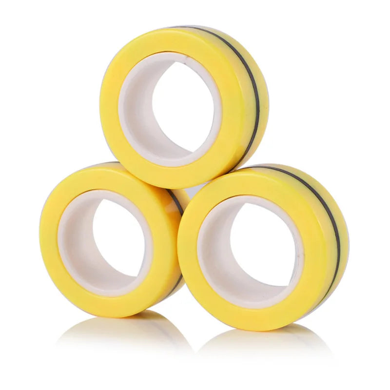 3pcs New Anti-Stress Magnetic Magic Rings Unzip Toys