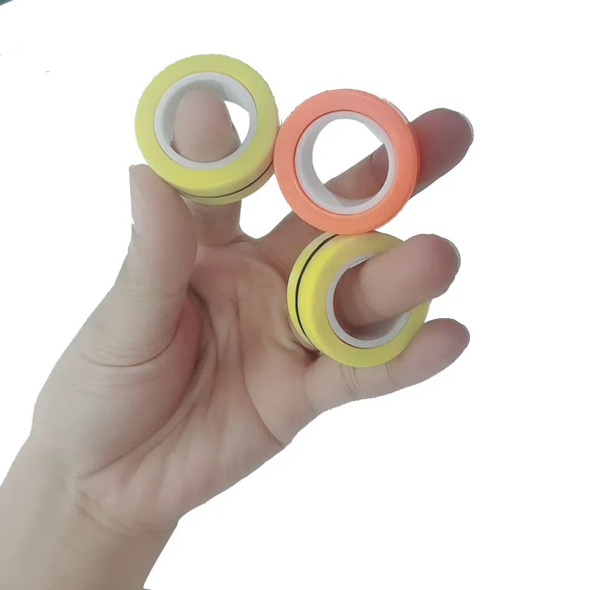 3pcs New Anti-Stress Magnetic Magic Rings Unzip Toys
