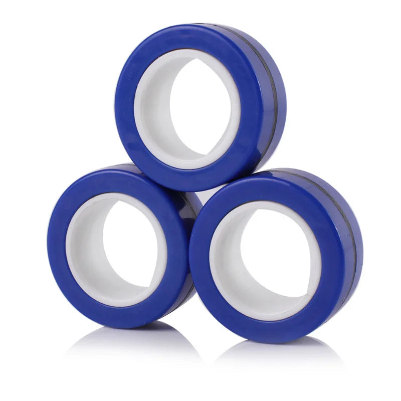 3pcs New Anti-Stress Magnetic Magic Rings Unzip Toys