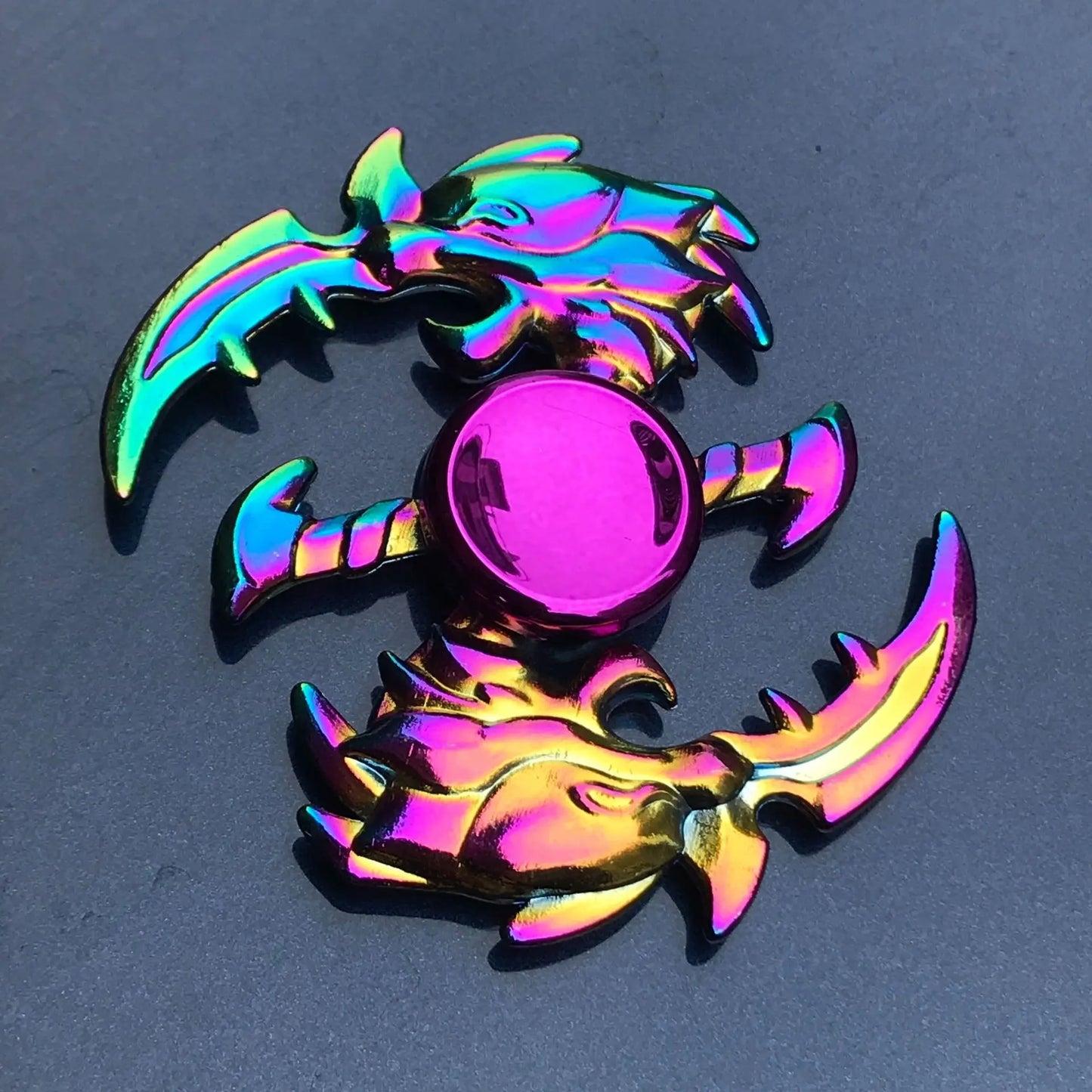 Metal Rainbow Fidget Spinner - Gradient Color Anti-Anxiety Toy for Kids & Adults