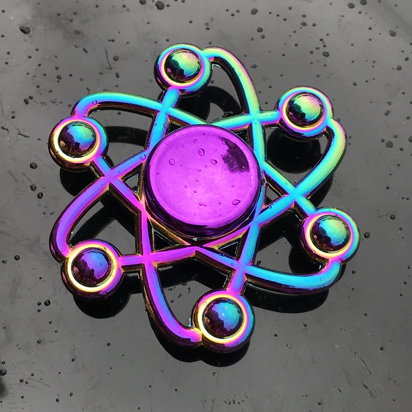 Metal Rainbow Fidget Spinner - Gradient Color Anti-Anxiety Toy for Kids & Adults