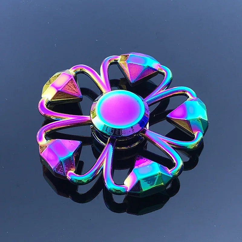 Rainbow Fidget Metal Spinner - High Speed Colorful Hand Spinner for Stress Relief