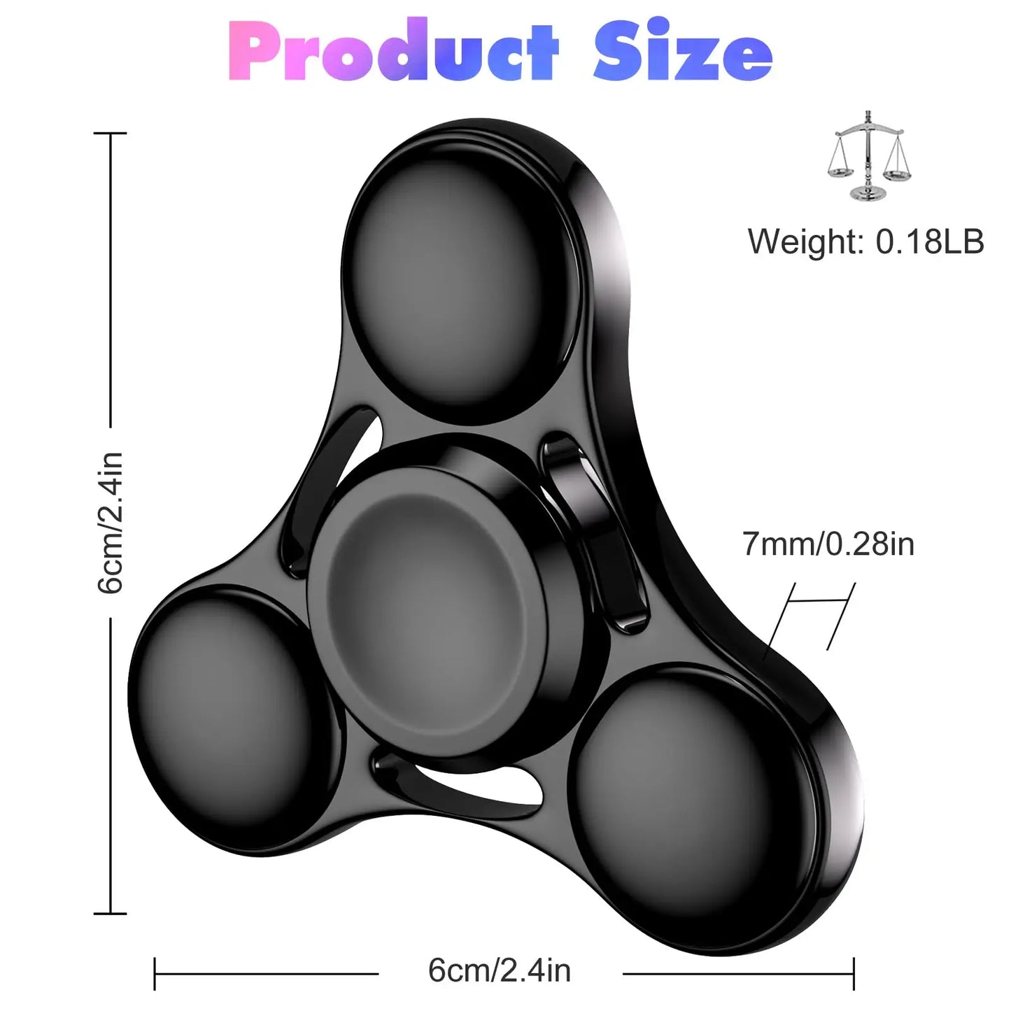 Rainbow Fidget Spinner Toys - UFO Handheld Finger Spinners for Kids and Adults