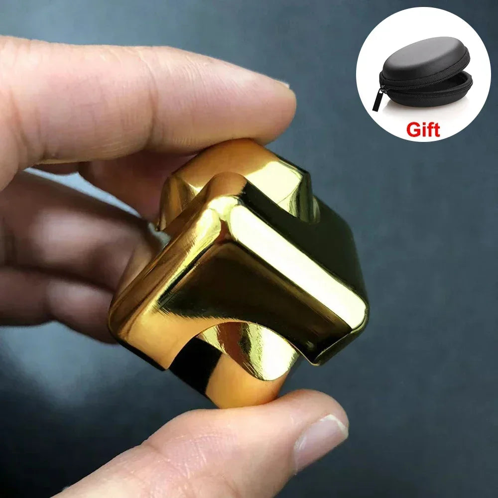 Alloy Cube Spinner Fingertip Gyroscope Fidget Anti Stress Toys - Portable Stress Relief for Adults