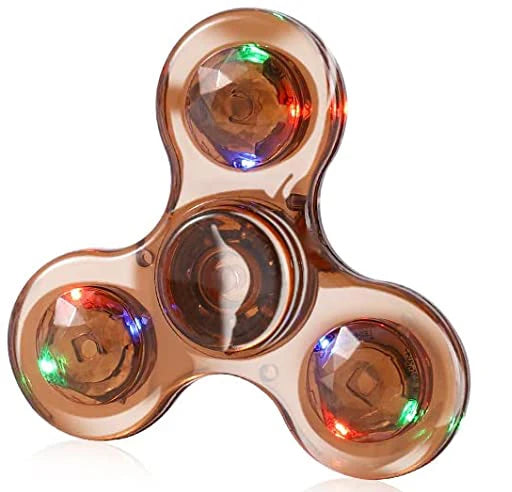 LED Light Up Fidget Spinner - Luminous Finger Toy for Stress Relief