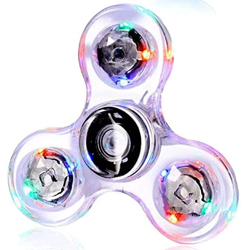 LED Light Up Fidget Spinner - Luminous Finger Toy for Stress Relief