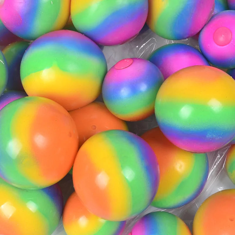 Gradient Rainbow Flour Stress Relief Ball - Squeeze Slow Rebound Toy for Kids