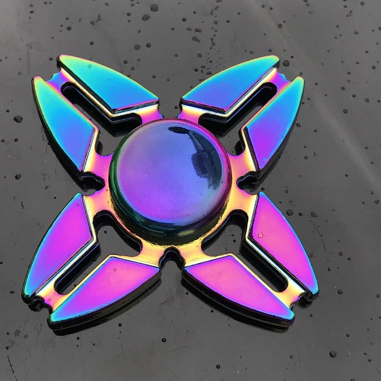 Metal Rainbow Fidget Spinner - Gradient Color Anti-Anxiety Toy for Kids & Adults