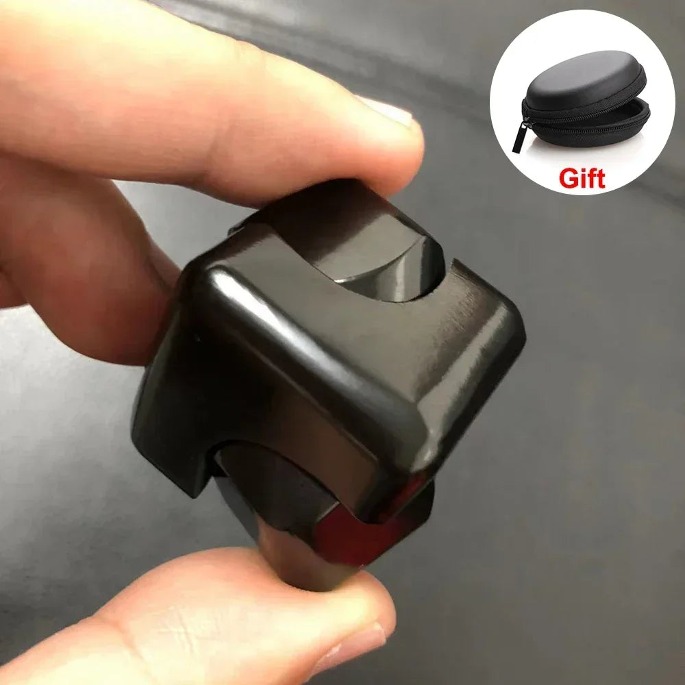 Alloy Cube Spinner Fingertip Gyroscope Fidget Anti Stress Toys - Portable Stress Relief for Adults
