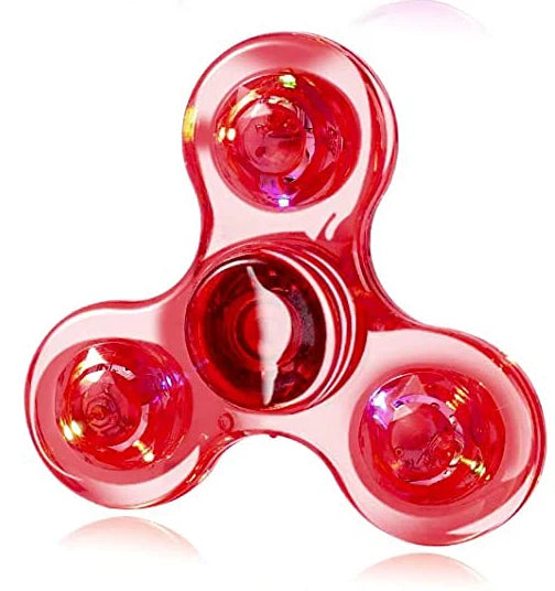 LED Light Up Fidget Spinner - Luminous Finger Toy for Stress Relief