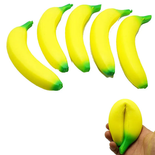 🍌  Anti-Stress Squishy Banana Toy - Jumbo Slow Rising Squeeze Fruit Stress Reliever