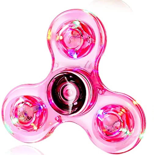 Crystal Luminous LED Light Fidget Spinner - Glow in the Dark EDC Stress Relief Toy