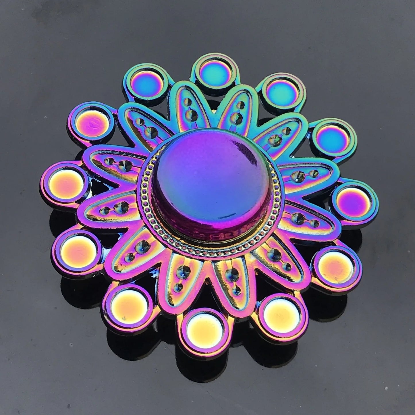 Rainbow Fidget Metal Spinner - High Speed Colorful Hand Spinner for Stress Relief
