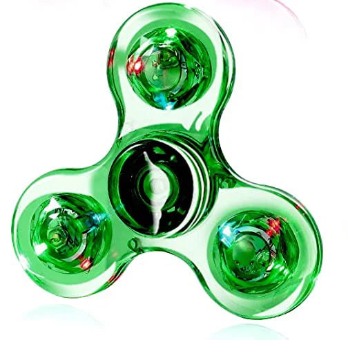 LED Light Up Fidget Spinner - Luminous Finger Toy for Stress Relief