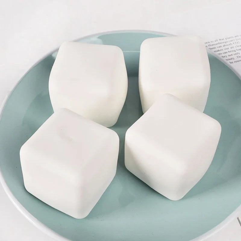 Cute Tofu Stress Balls - Sensory Toys for Stress Relief