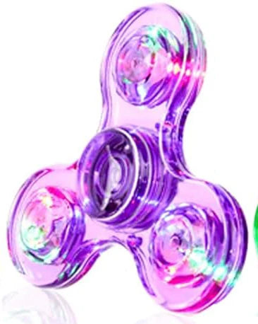 LED Light Up Fidget Spinner - Luminous Finger Toy for Stress Relief