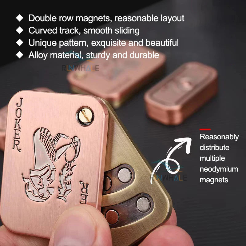 EDC Push Slider Metal Fidget Toy - Stress Relief and Anxiety Relief for Adults