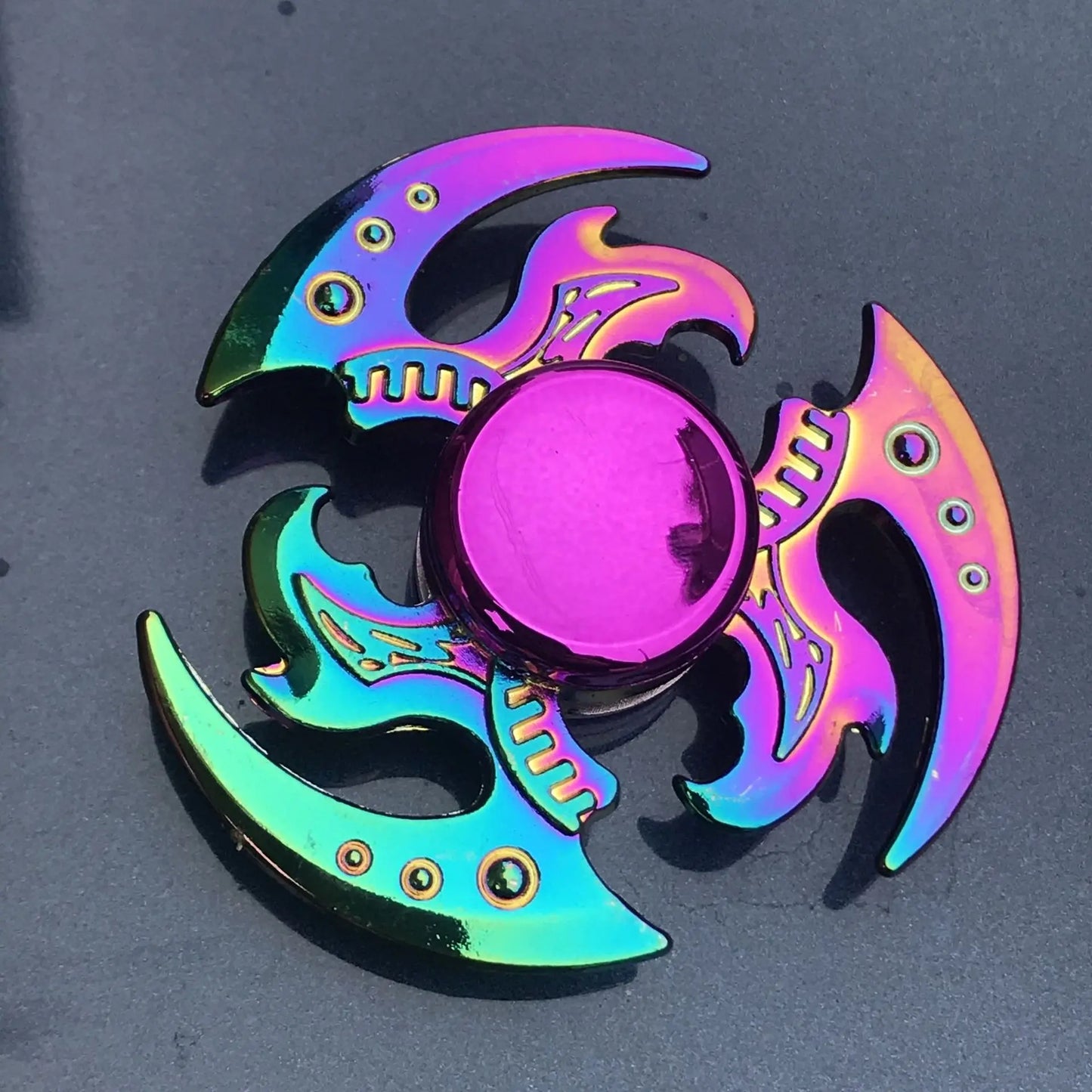 Metal Rainbow Fidget Spinner - Gradient Color Anti-Anxiety Toy for Kids & Adults