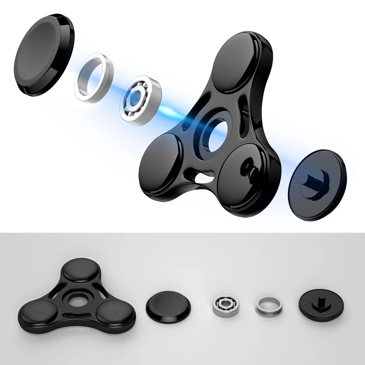 Rainbow Fidget Spinner Toys - UFO Handheld Finger Spinners for Kids and Adults