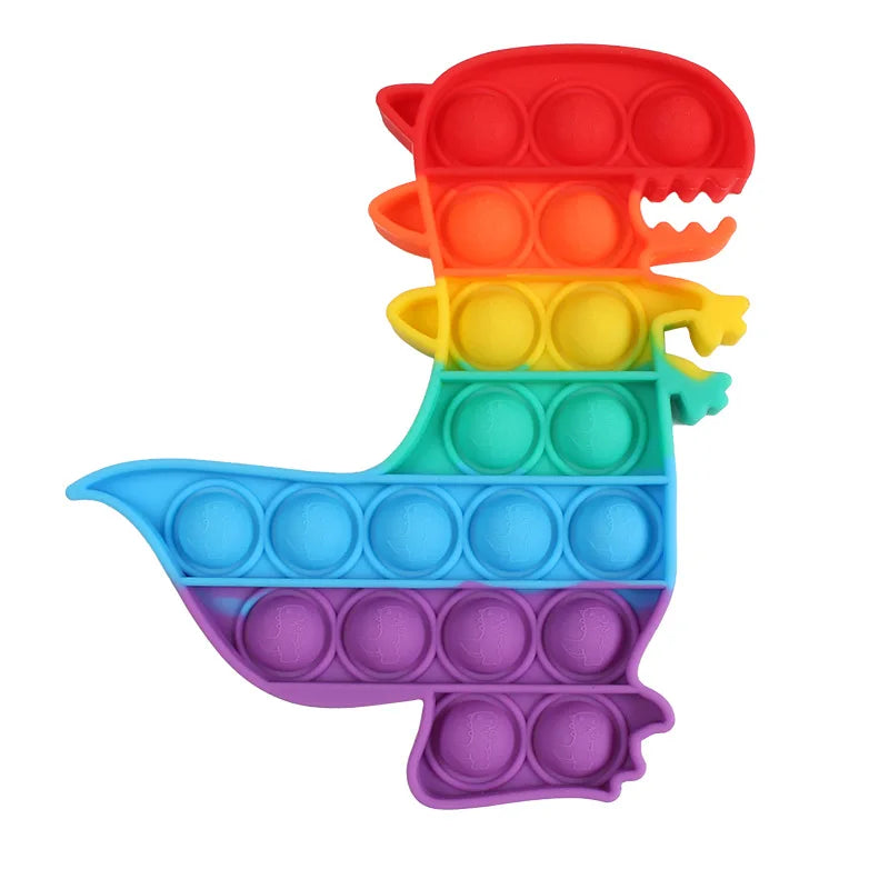 Sensory Toys Rainbow Dinosaur Fidget Toys - Stress Reliever for Kids