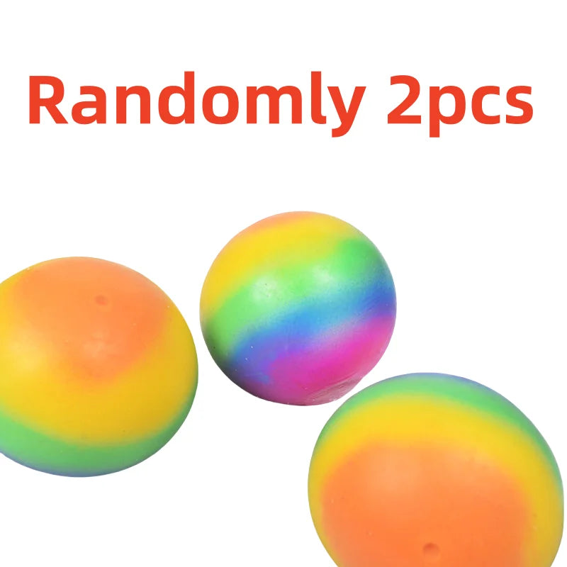 Gradient Rainbow Flour Stress Relief Ball - Squeeze Slow Rebound Toy for Kids